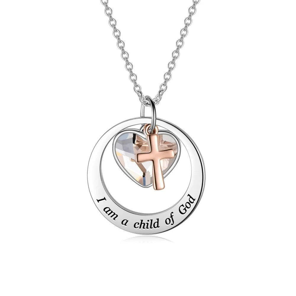 Feel Style Faith Cross Necklace Stainless Steel Pendant