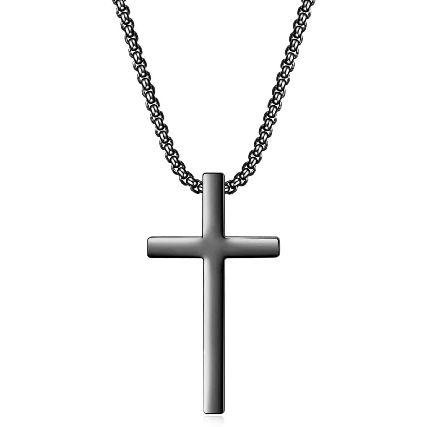 Simple Cross Stainless Steel Necklace for Men