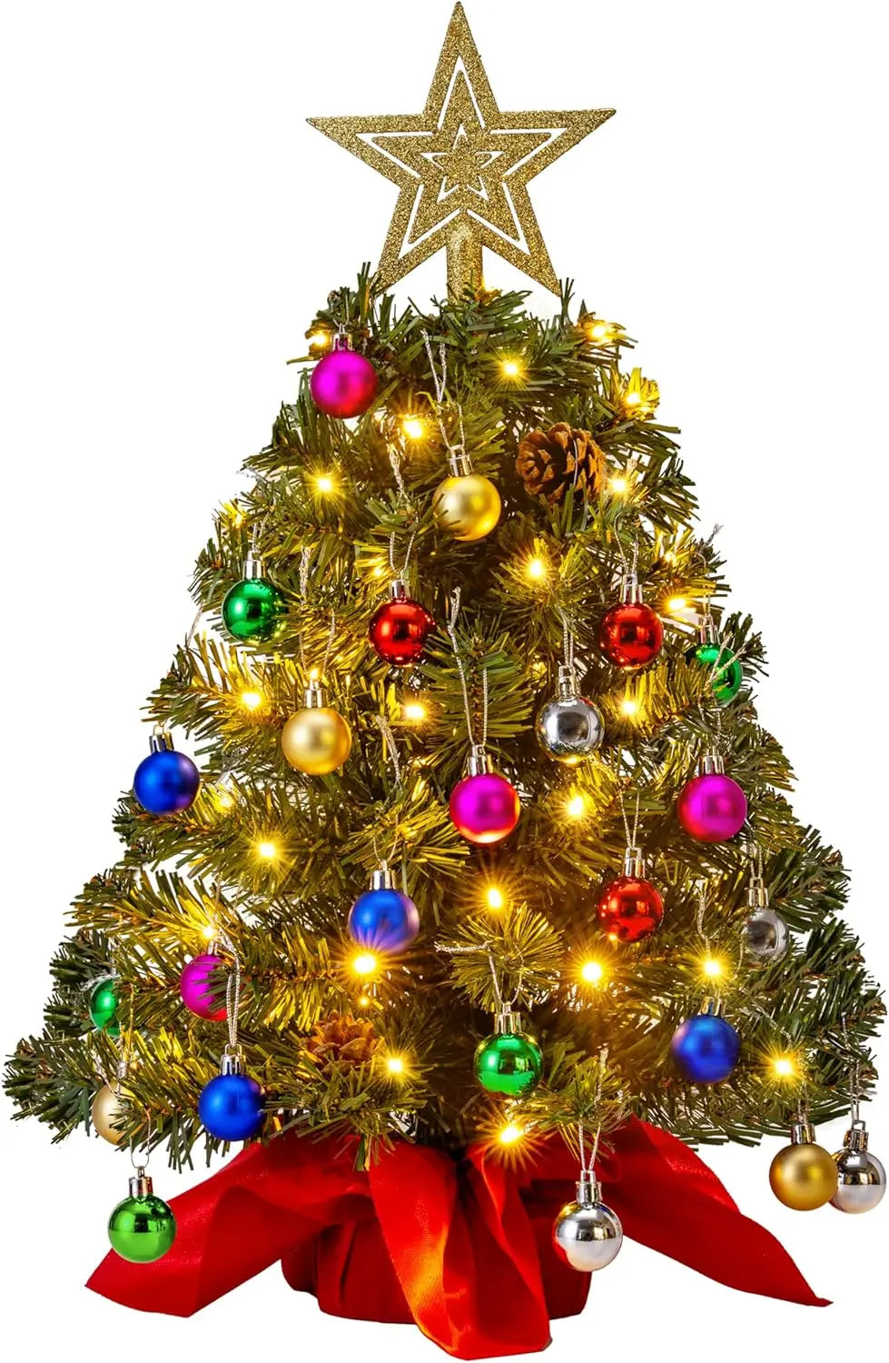 Joyfy Prelit Tabletop Christmas Tree With Warm Lights