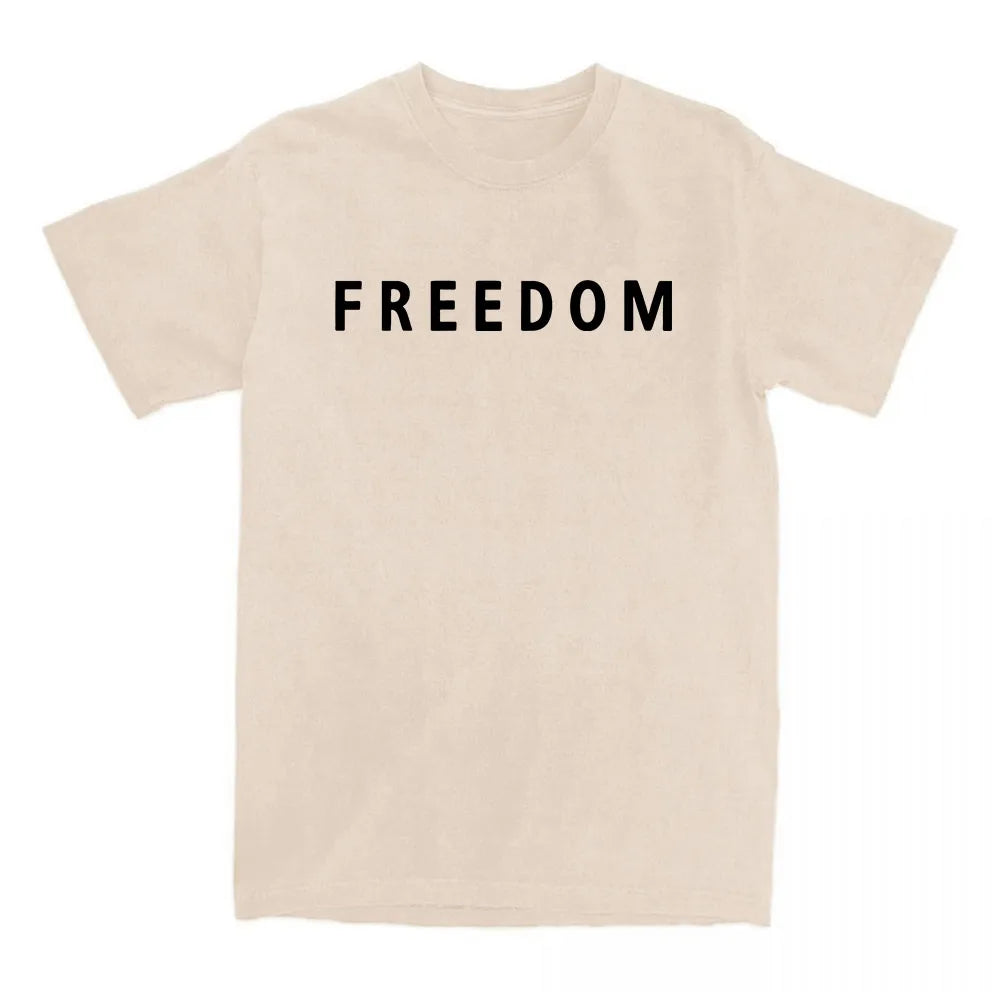 Freedom T Shirt Charlie Kirk Freedom Merch Unisex Casual Short Sleeve Crew Neck Letter Print Graphic Tee