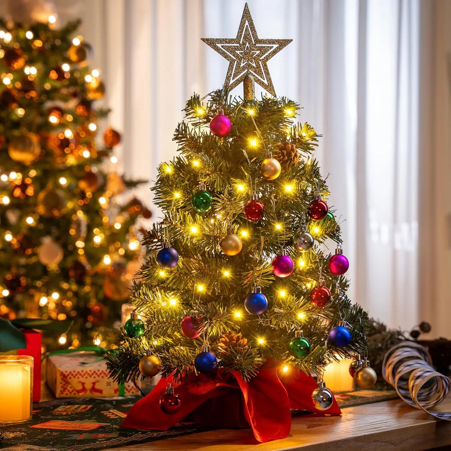 Joyfy Prelit Tabletop Christmas Tree With Warm Lights
