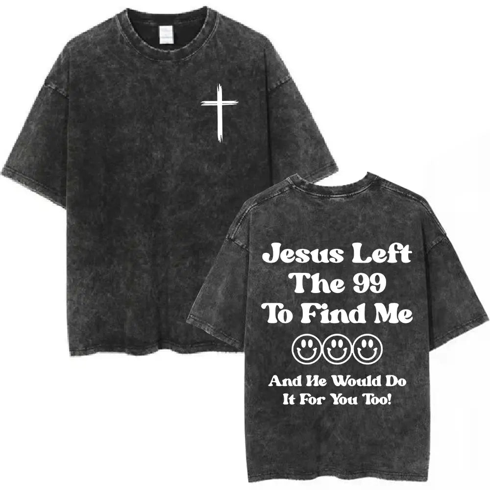 Anhui Bible Verse T Shirt Salvation Jesus Retro Washed