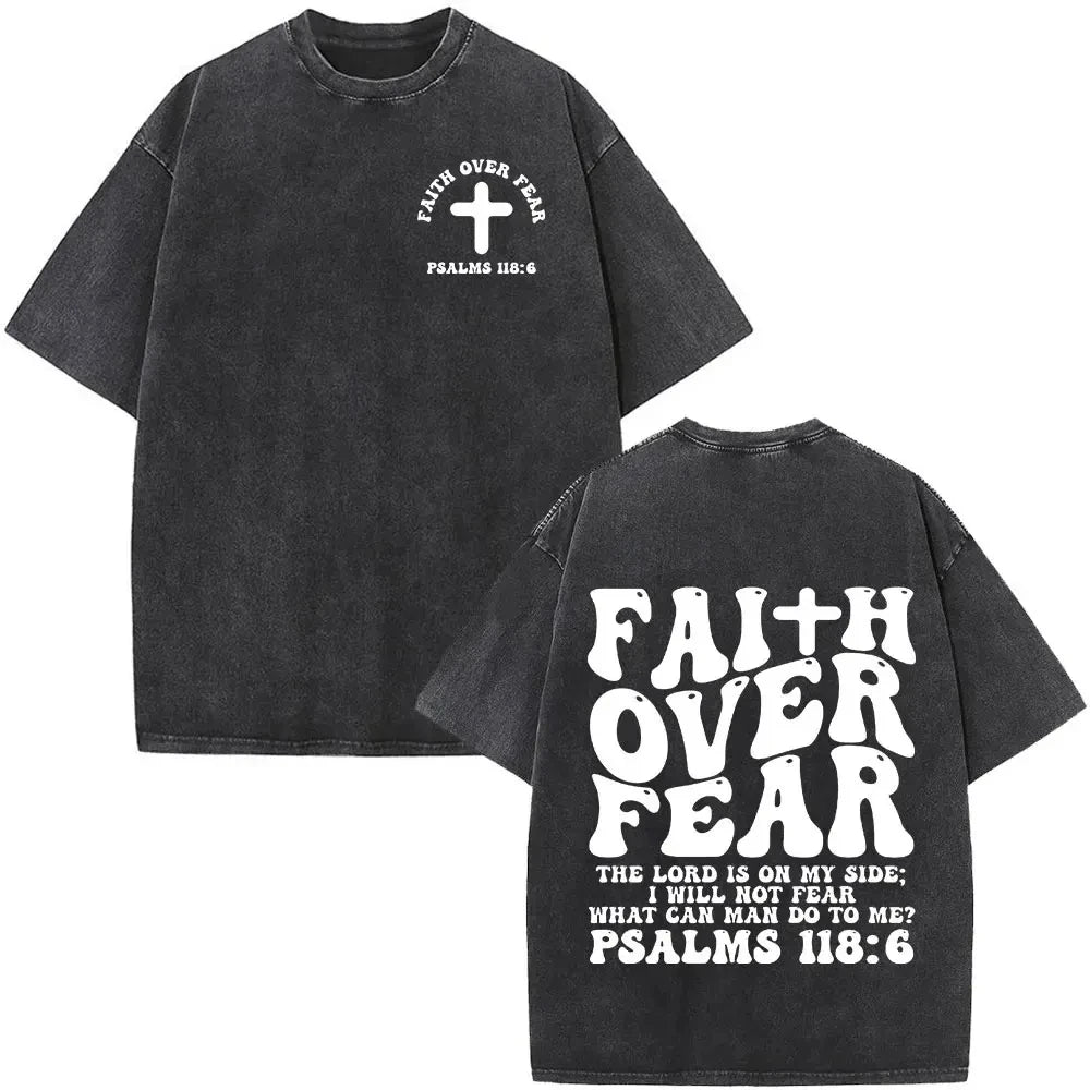Jesus Faith Overcomes Fear Bible Scripture T Shirt