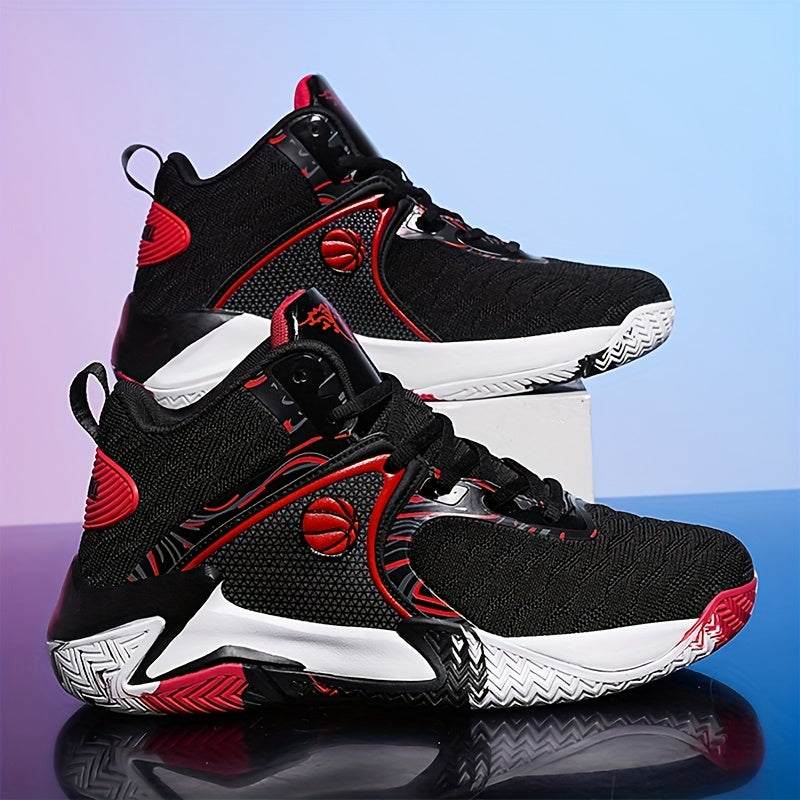 Mens High Top Basketball Sneakers Non Slip Breathable Mesh