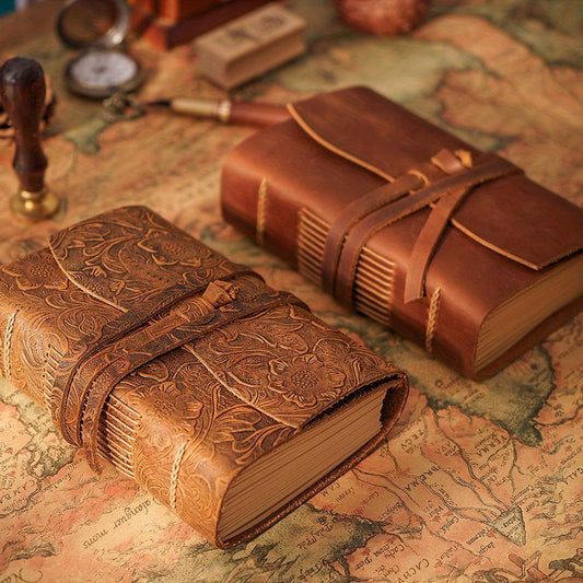 In His Divine Power Leather Journal Handcrafted 400 Pages