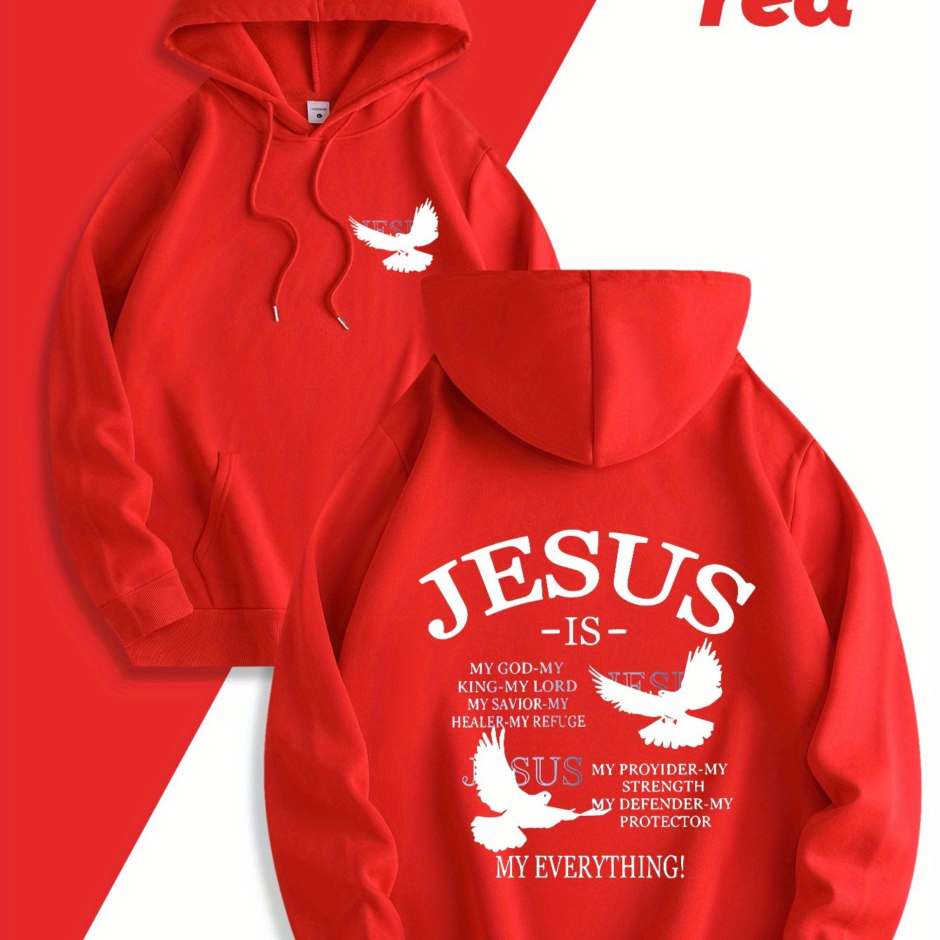 Divine Power Jesus and Dove Graphic Hoodie Unisex Gift