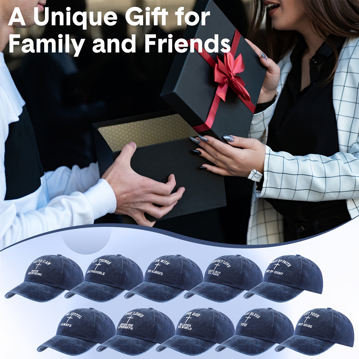 Christian Baseball Caps With Cross Bible Verse Designs