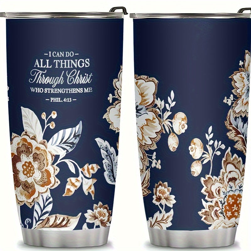 Stainless Steel Insulated Bible Travel Mug With Lid