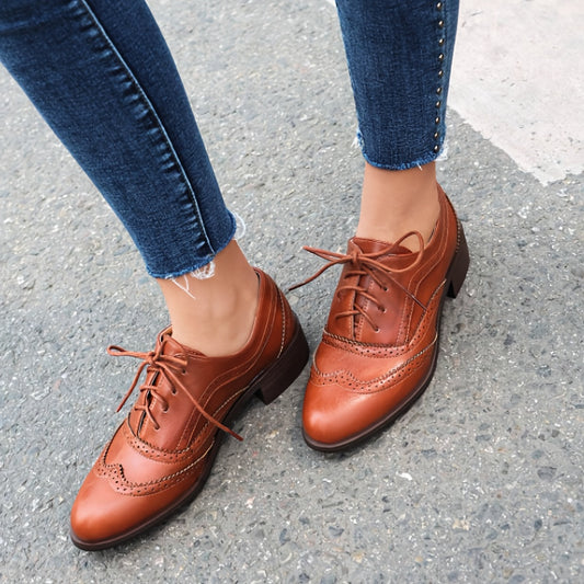 2025 New ERetro Women's Oxford Shoe Pointed Toe Vintage Style
