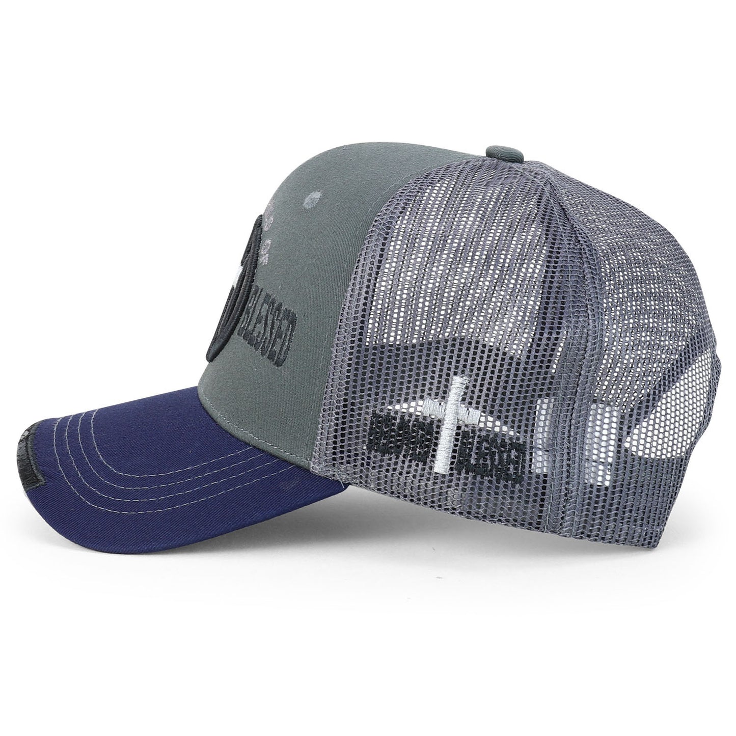 Jesus Saves Embroidered Trucker Cap Curved Bill Six Panel Casual Hat Cotton Polyester Blend