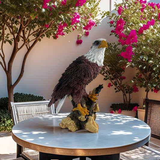 1pc Majestic Eagle Statue Floor Mount Art Deco Resin Bird Decoration