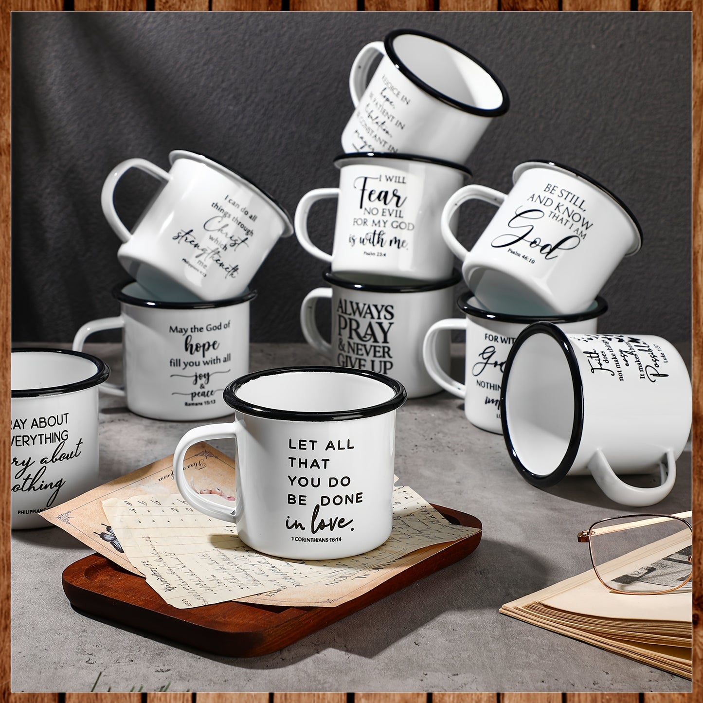 Christian Enamel Mugs With Handle Inspirational Christian Gifts
