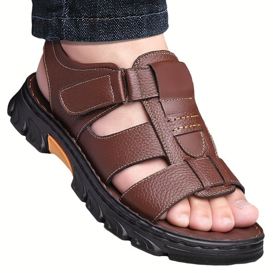 2025 New Men's Summer Sandals Soft Breathable PU Upper Adjustable Straps