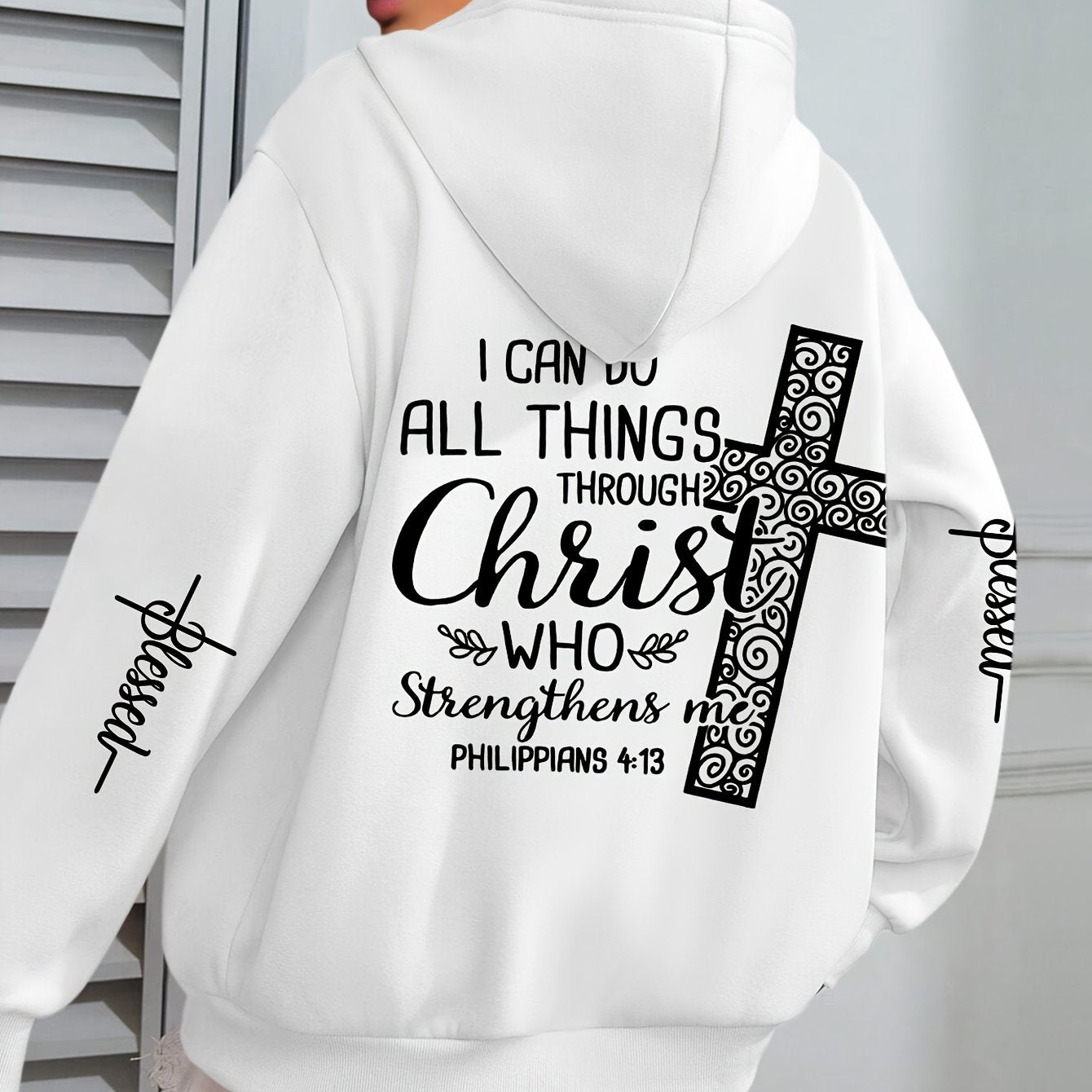 IHDP Inspirational Christ Hoodie For Women Front Pocket