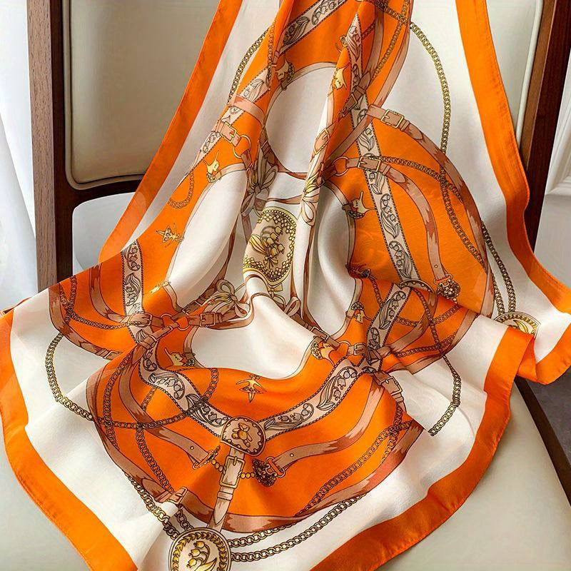 Square Scarf Elegant Women's Polyester Shawl Bandana