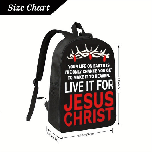 Jesus Christ Inspirational Laptop Backpack For Work Travel