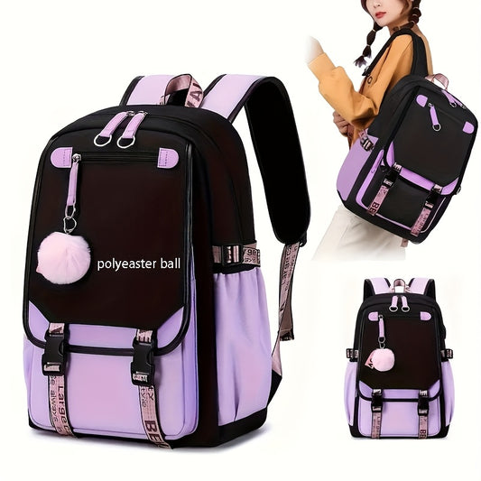 Lightweight Oxford College Style Backpack For Teenagers