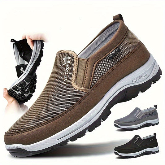 Cnatrop Men Arch Support Slipon Breathable Non Slip Shoes
