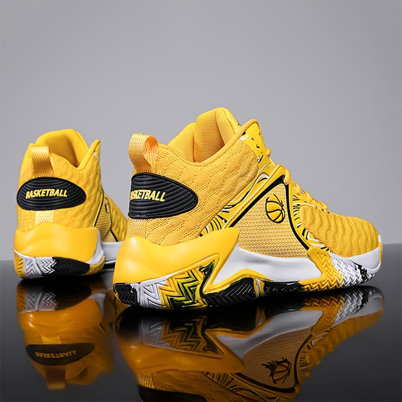 Mens High Top Basketball Sneakers Non Slip Breathable Mesh