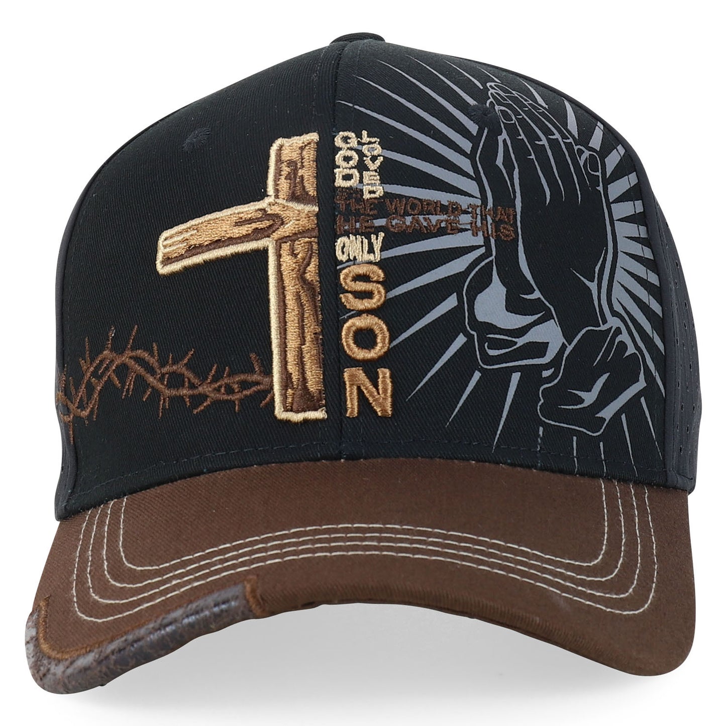 Jesus Saves Embroidered Trucker Cap Curved Bill Six Panel Casual Hat Cotton Polyester Blend