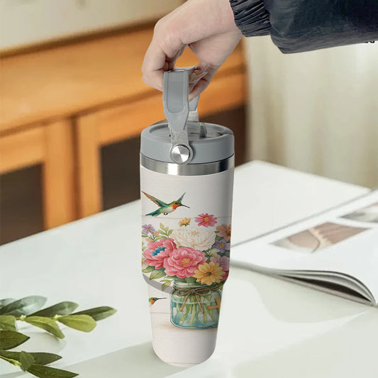 Stainless Steel Tumbler With Straw And Jeremiah 29 11