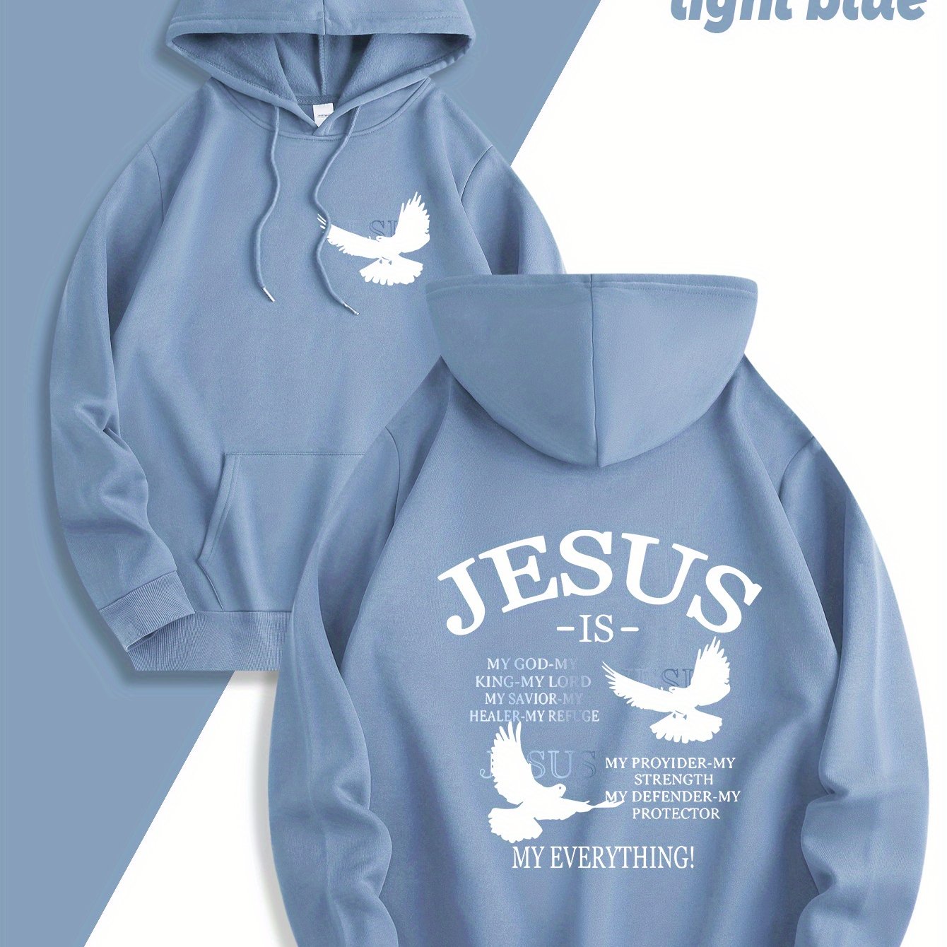 Divine Power Jesus and Dove Graphic Hoodie Unisex Gift