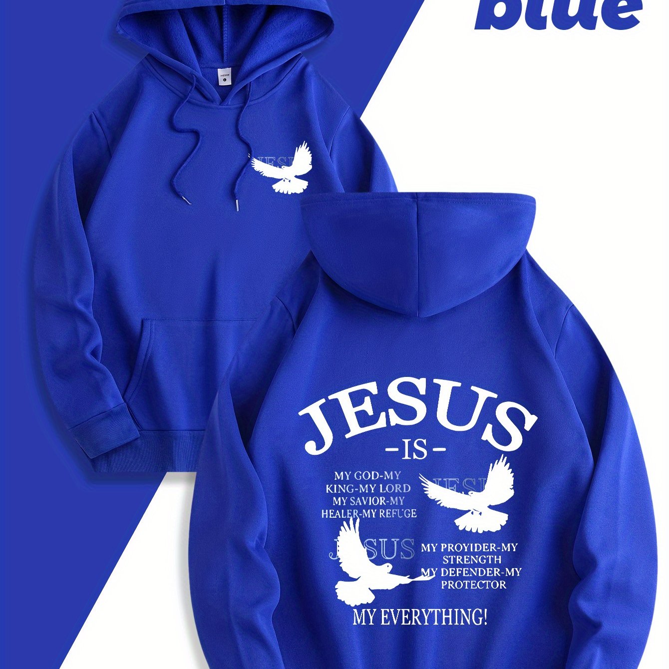 Divine Power Jesus and Dove Graphic Hoodie Unisex Gift