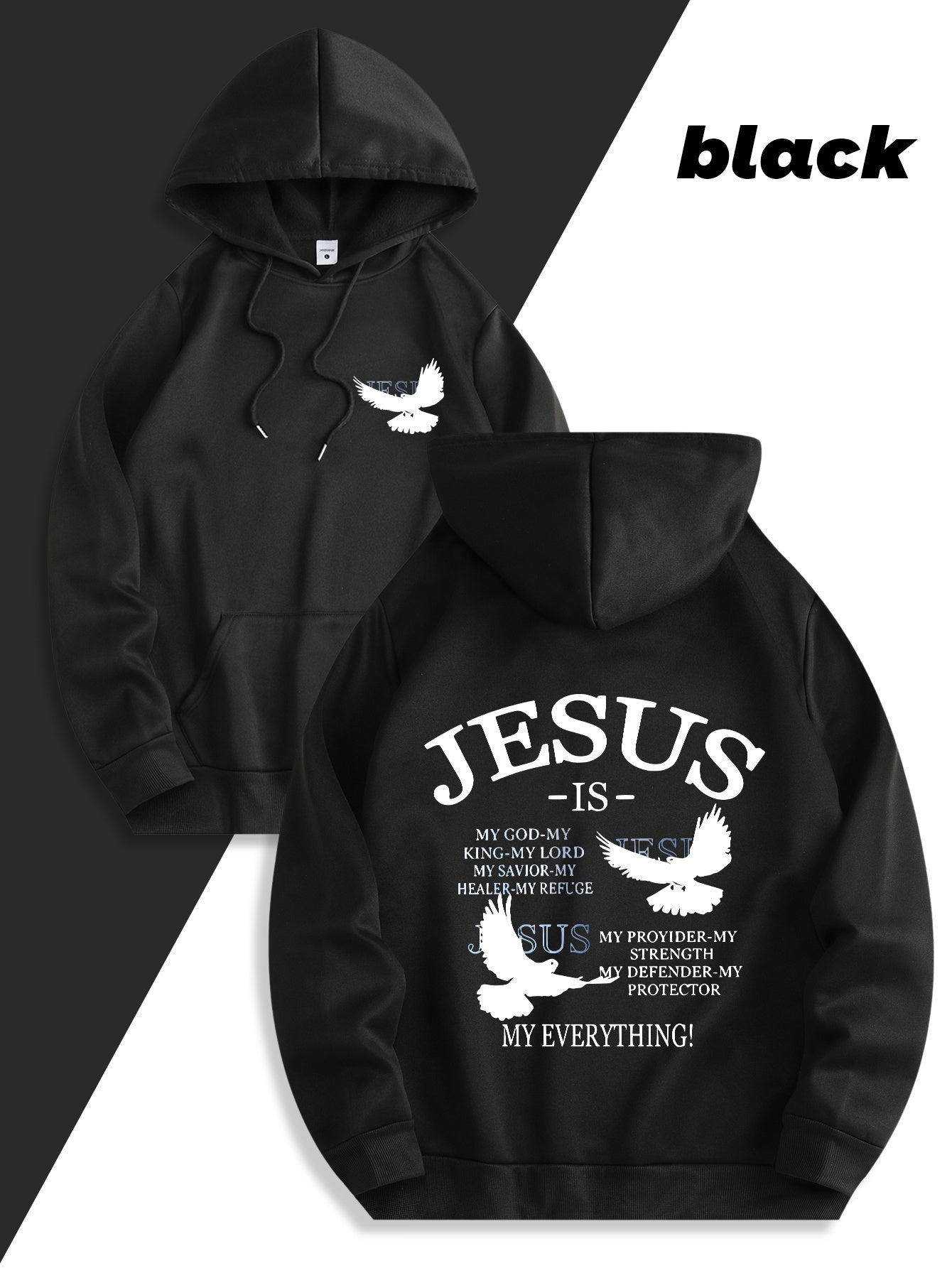 Divine Power Jesus and Dove Graphic Hoodie Unisex Gift