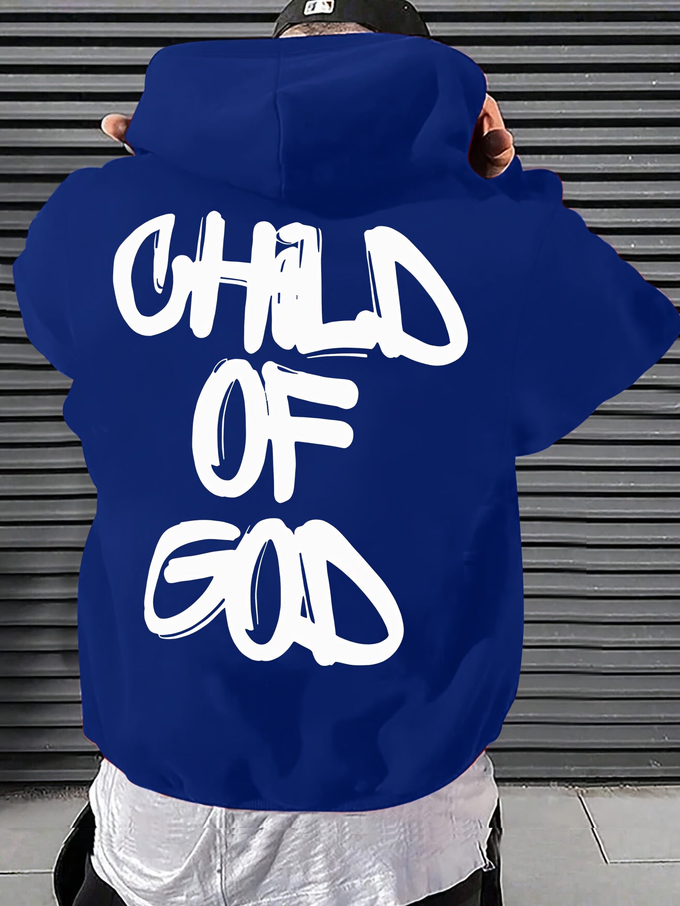 Mens Vintage Letter Print Hoodie Casual Streetwear Pullover