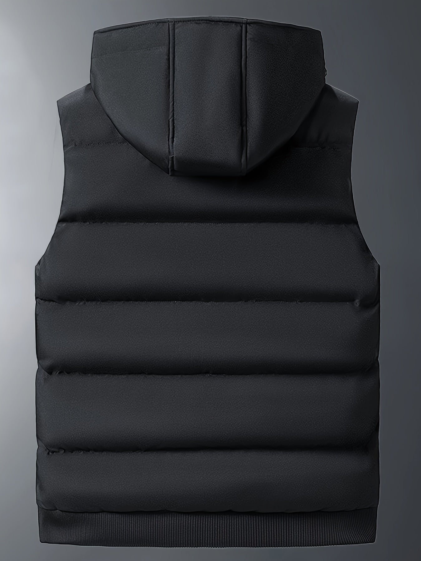 Mens Hooded Winter Vest Casual Street Polyester Jacket