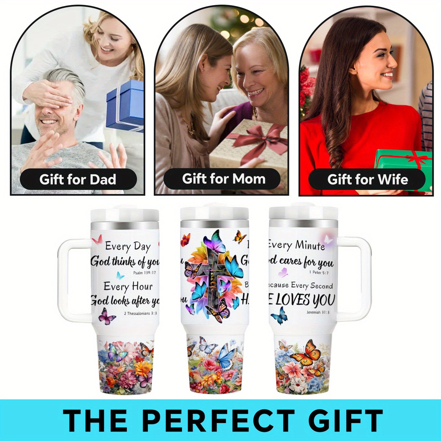 Mikenda Insulated Stainless Steel Tumbler God Loves You