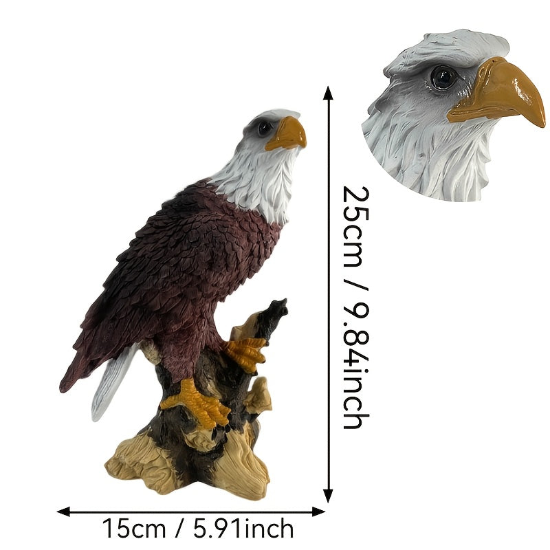 1pc Majestic Eagle Statue Floor Mount Art Deco Resin Bird Decoration