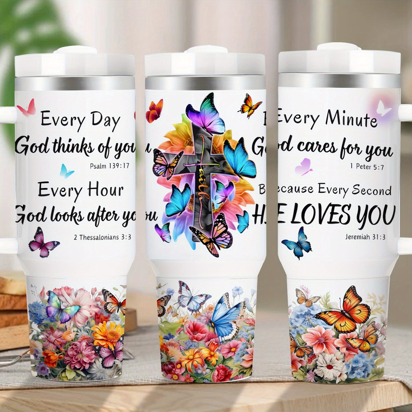 Mikenda Insulated Stainless Steel Tumbler God Loves You