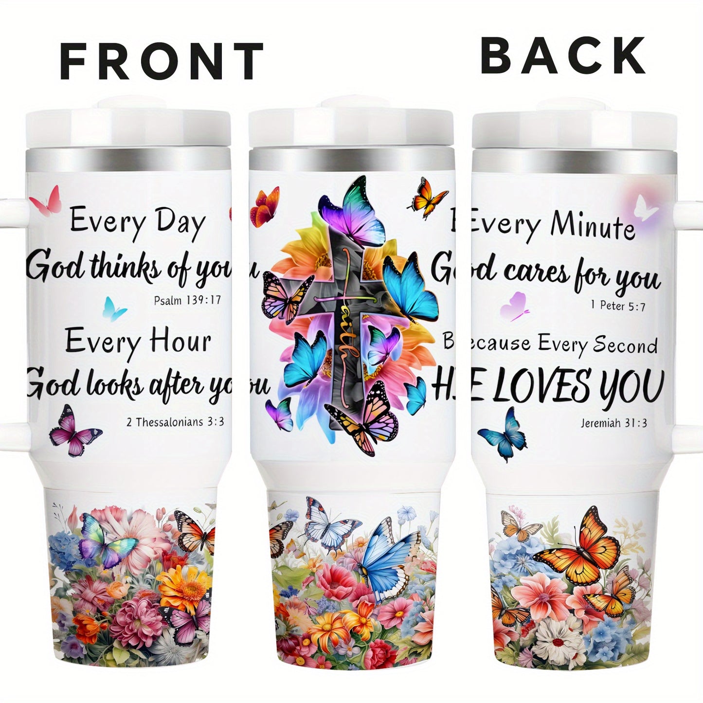Mikenda Insulated Stainless Steel Tumbler God Loves You