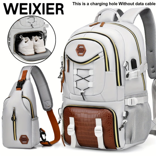 [Multi-pocket Backpack] Multi-pocket Large Capacity Unisex Shoulder Bag Computer Backpack | Travel Business Casual Backpack with Underwear Bag Set, Commuting Bag Weekend Overnight Bag, Holiday Birthday Gift