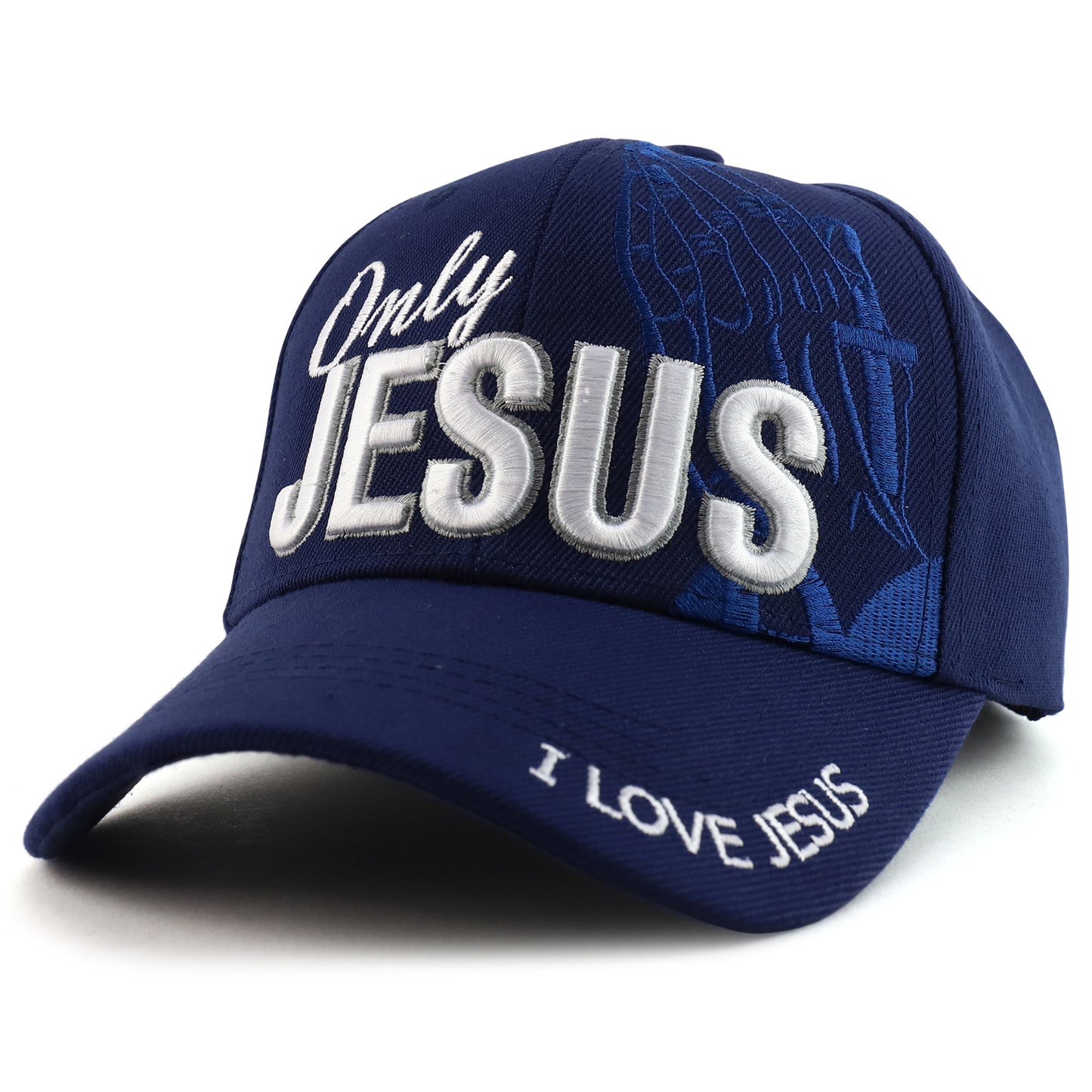 Trendy Apparel Shop Jesus Praying Hand Embroidered Christian Cap