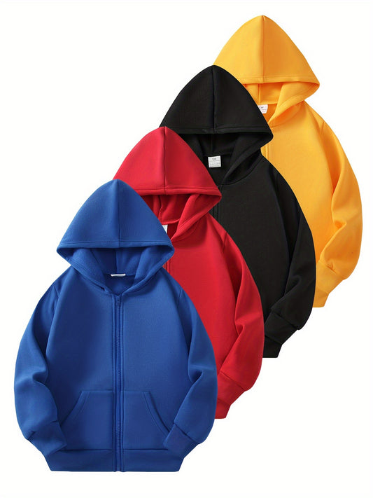 In His Divine Power Boys Zipper Hoodies Fourfold Pack