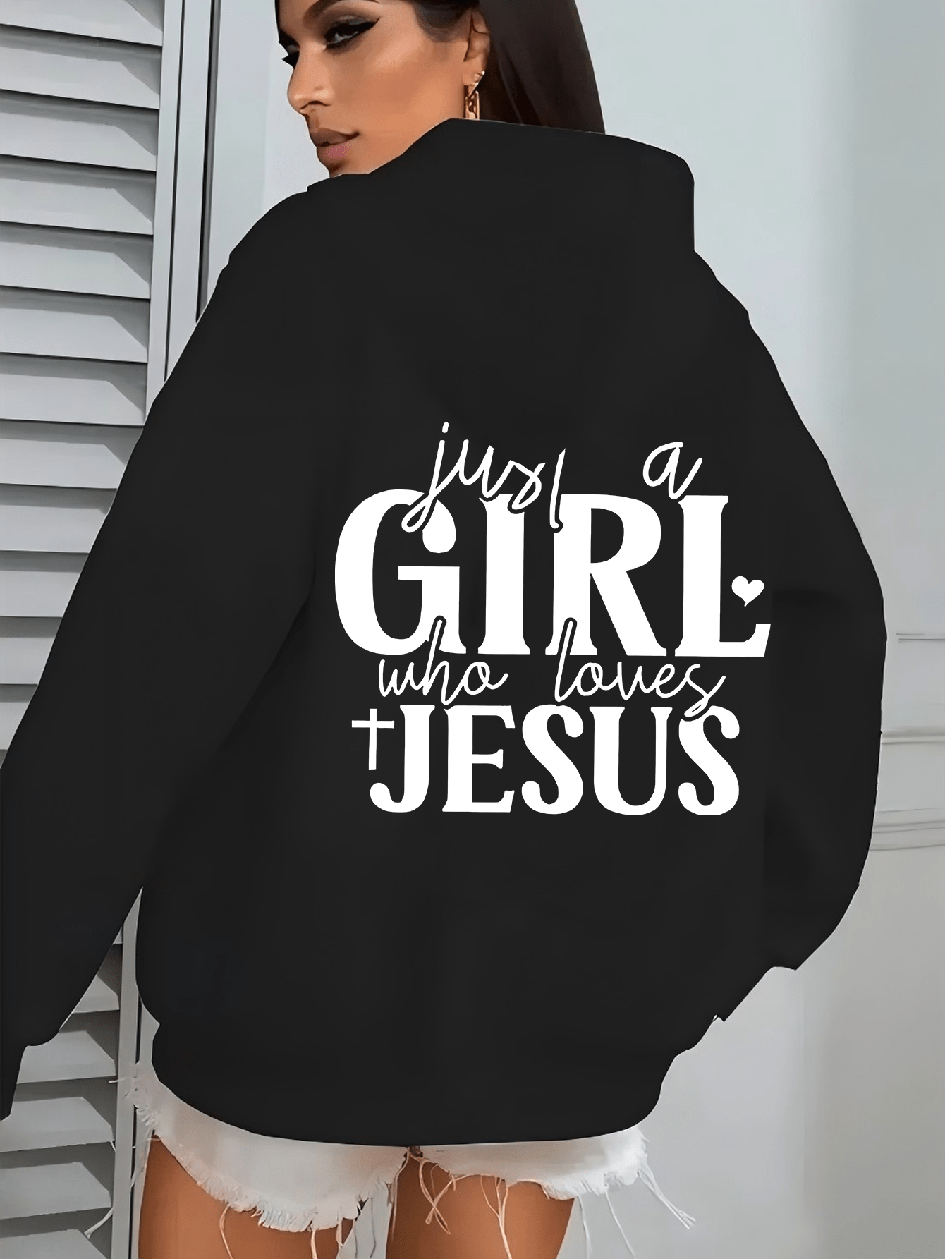 St Patricks Day Hooded Jacket Just A Who Loves Jesus Print