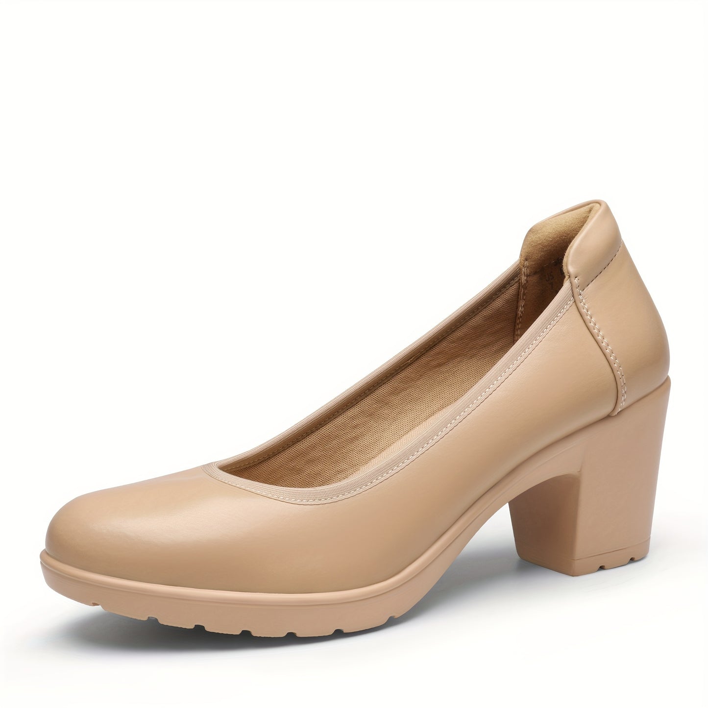 Low Heel Comfort Queen Shoes Soft Round Toe All Season Block Heel