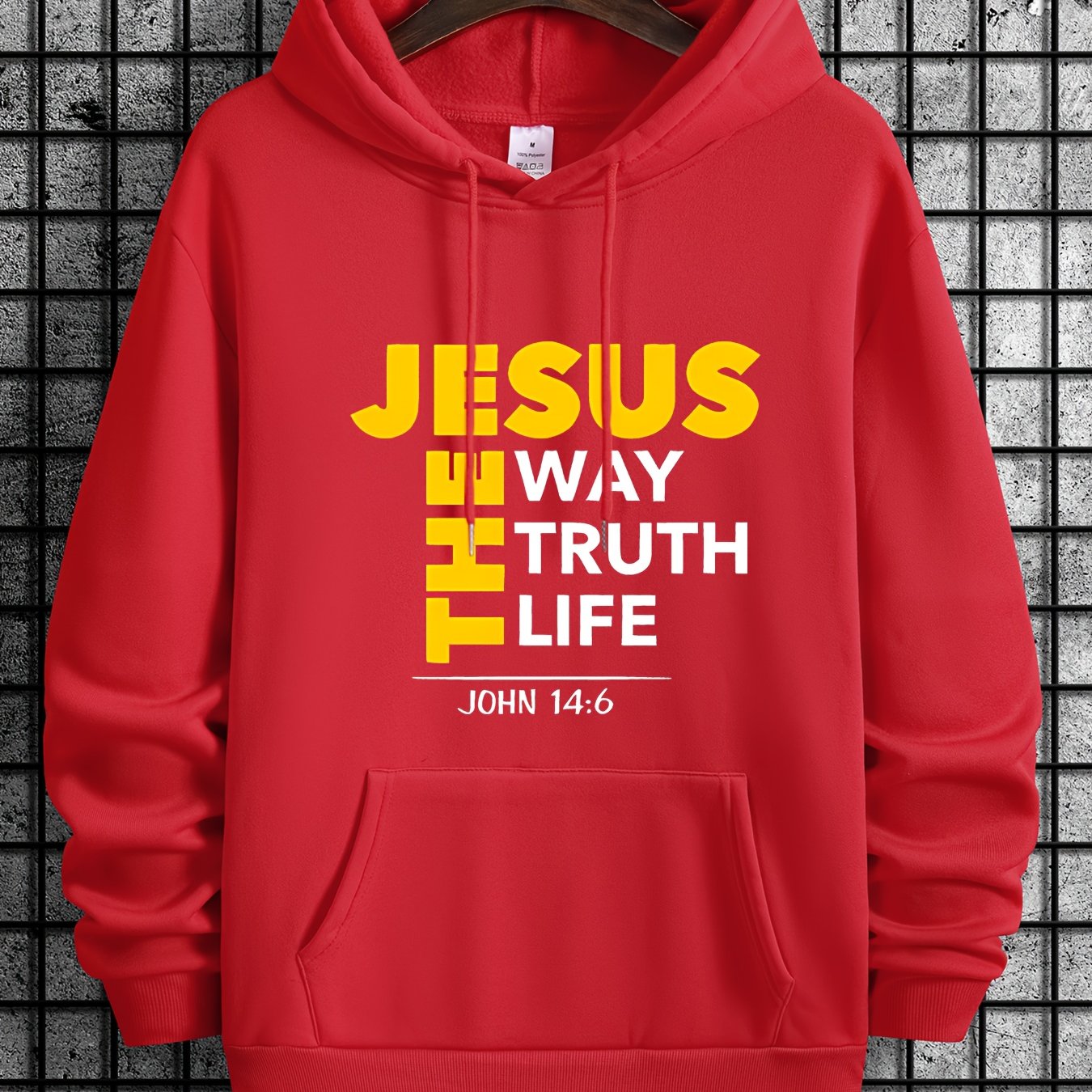 Mens Jesus Way Truth Life John 14 6 ComfortPulloverHoodie