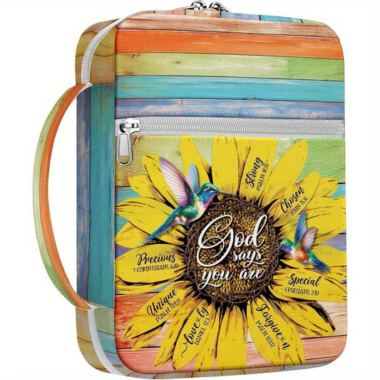 Sunflower Bible Case for Women Inspirational Design and Organizer