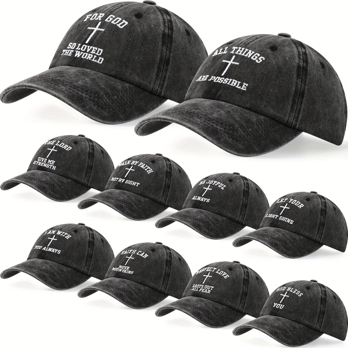 Cross Design Faith Hats Christian Baseball Caps Men Women