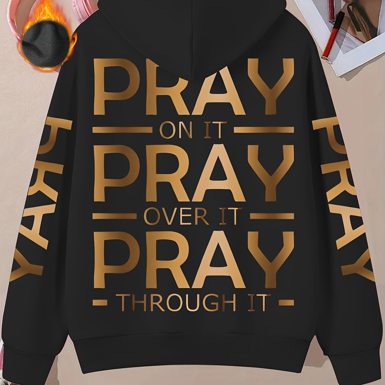 IHDP Alphabet Pattern Hoodie Women Casual Sweater Edition