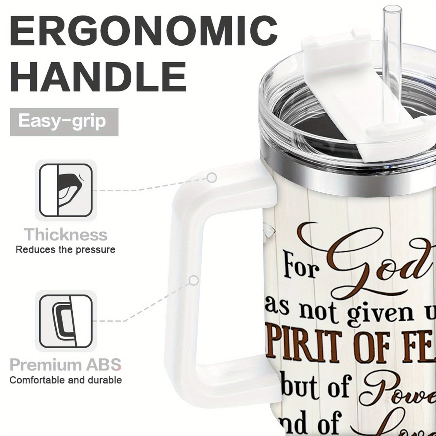 Floral Cross Tumbler Stainless Steel Vacuum Insulated Travel Mug