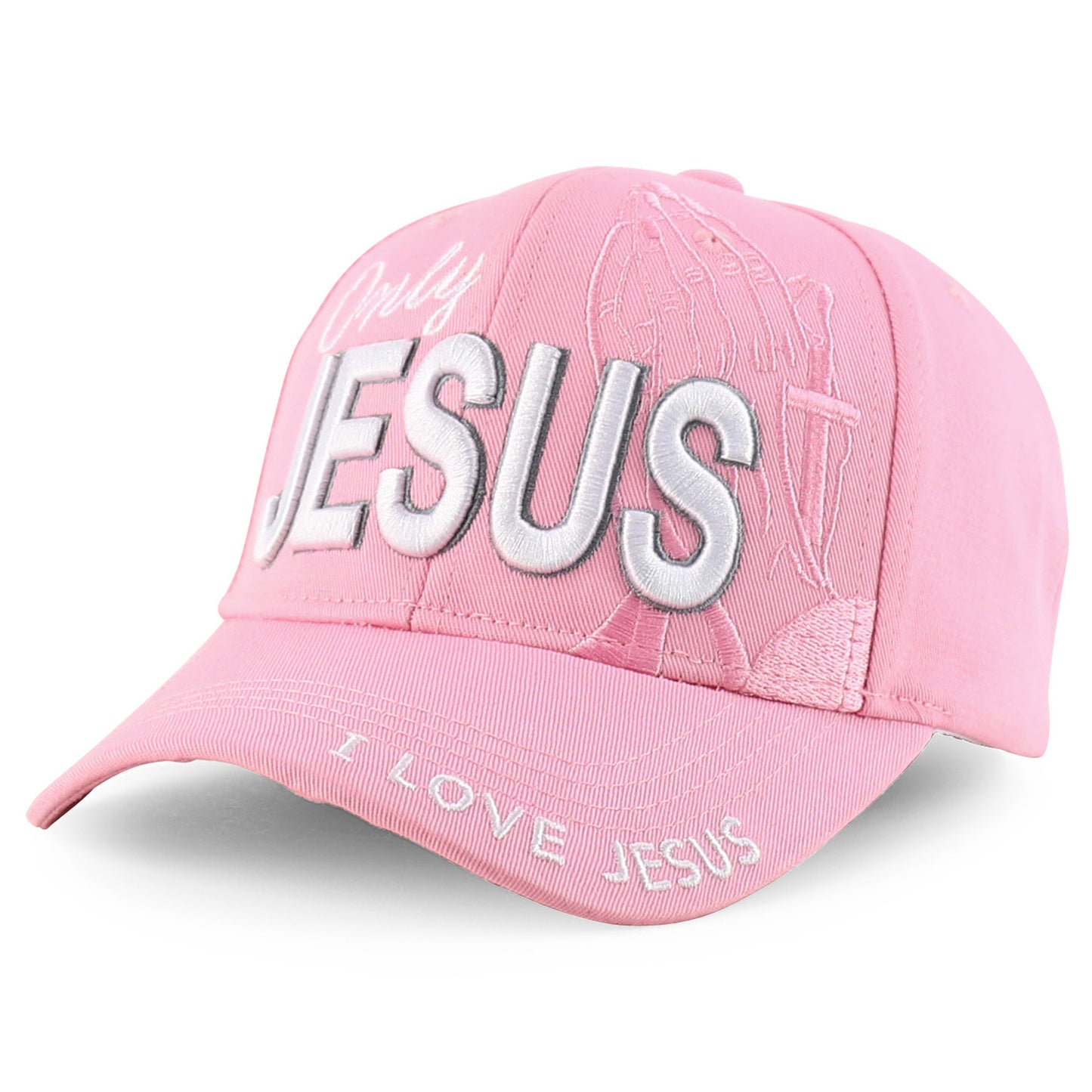 Trendy Apparel Shop Jesus Praying Hand Embroidered Christian Cap