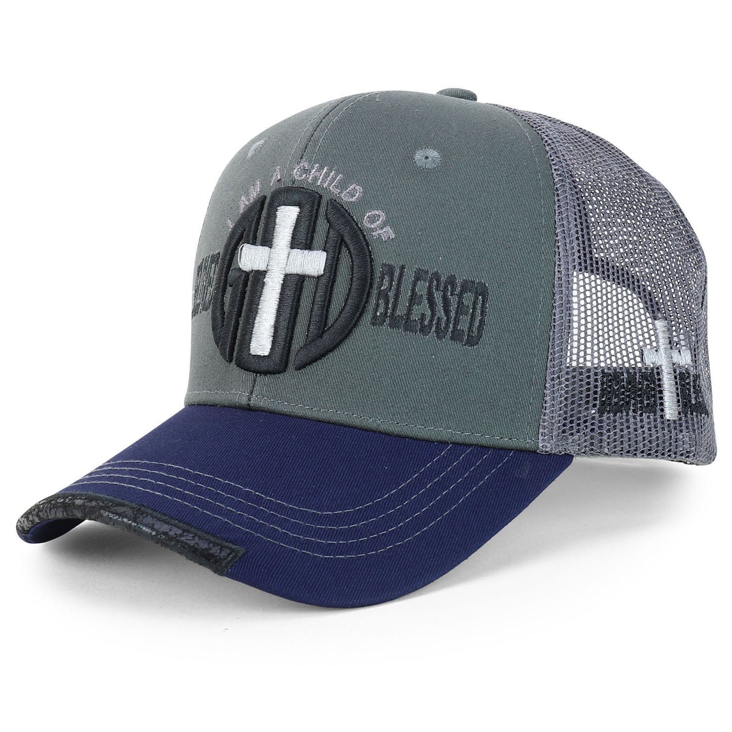 Jesus Saves Embroidered Trucker Cap Curved Bill Six Panel Casual Hat Cotton Polyester Blend