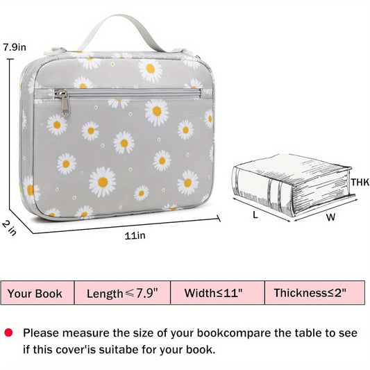 Women's Bible Carrying Case with Detachable Shoulder Strap and Daisy Design