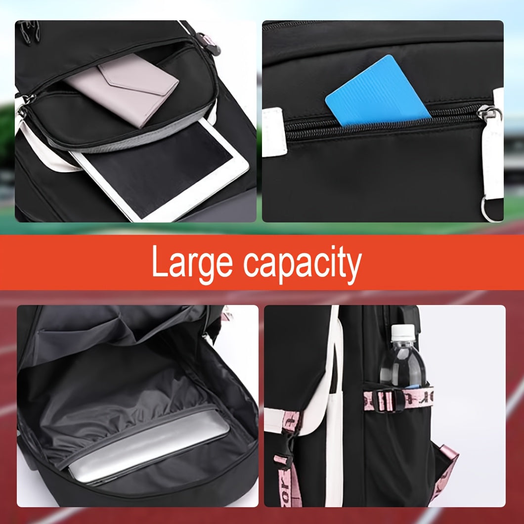 Teen Girls Laptop Backpack Durable Polyester School Bag
