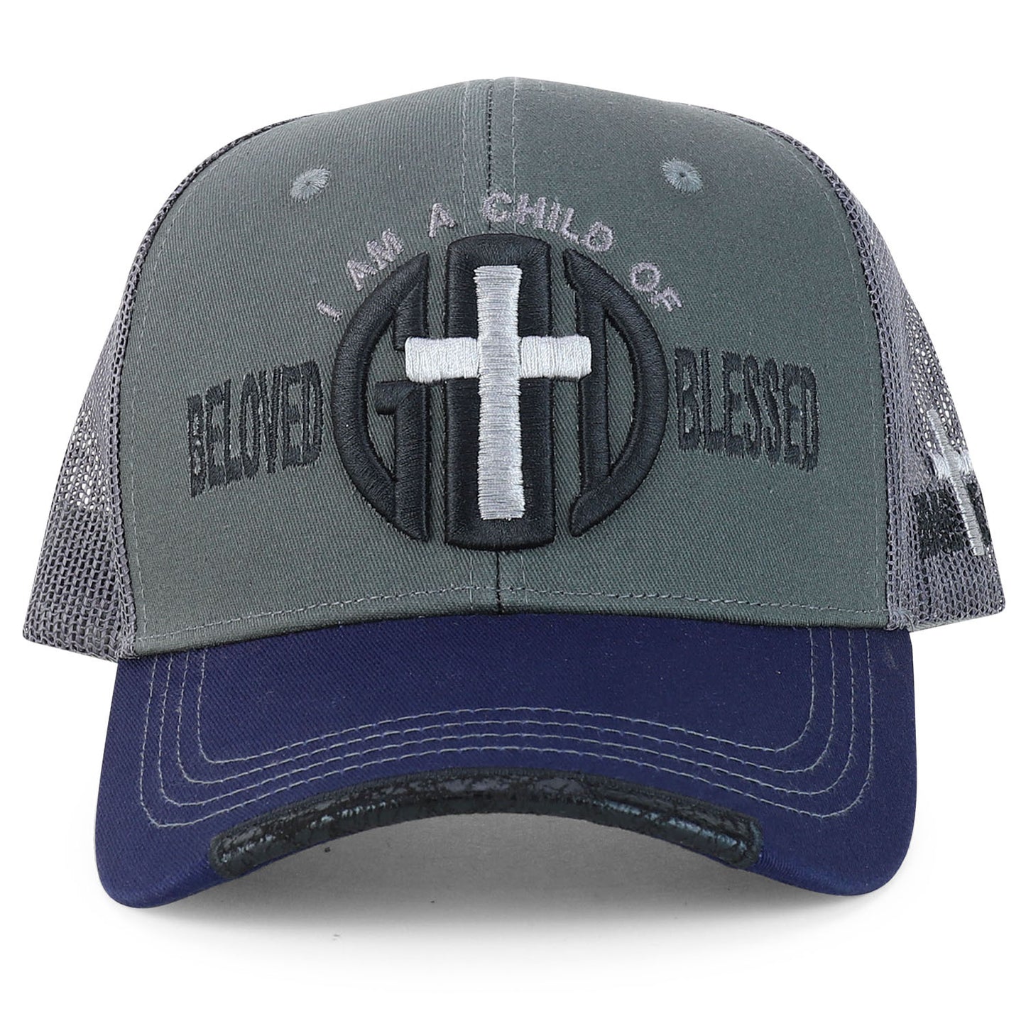 Jesus Saves Embroidered Trucker Cap Curved Bill Six Panel Casual Hat Cotton Polyester Blend