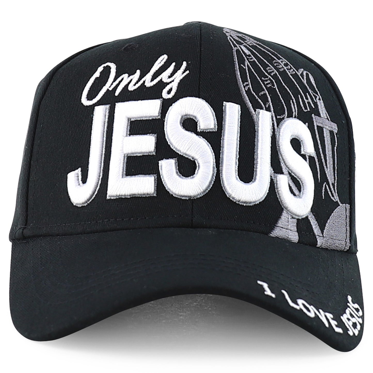 Trendy Apparel Shop Jesus Praying Hand Embroidered Christian Cap